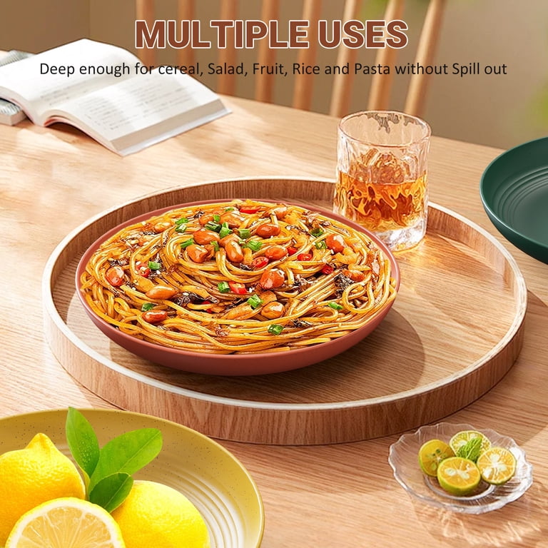 TINANA 10-Inch Wheat Straw Dinner Plates Set of 8 photo 2