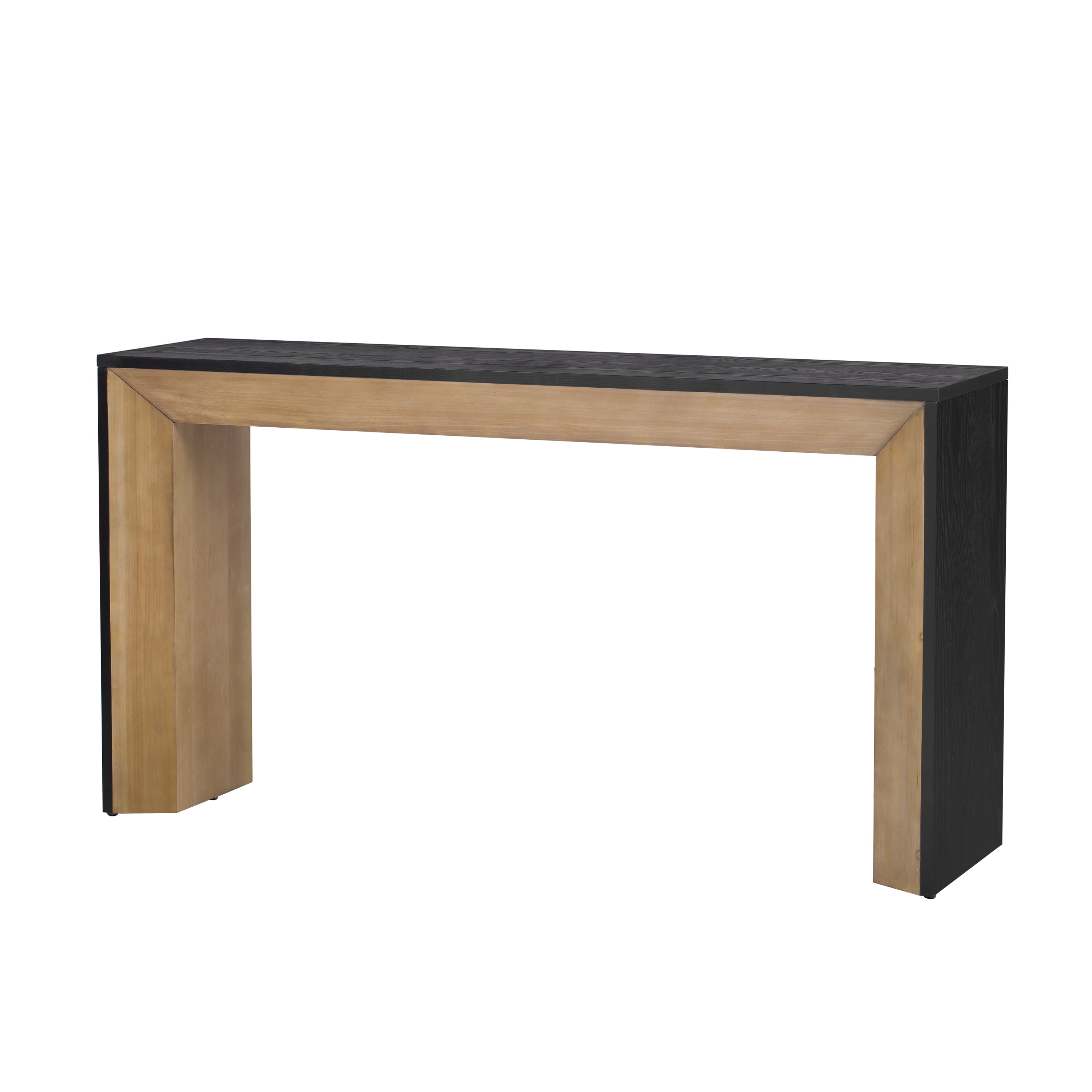 EUROCO 59" Long Console Table,Wood Entryway Table Sofa Table Behind Couch for Hallway, Living Room or Entryway,Brown