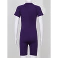 thumbnail image 5 of Rswnyirn Kids Girls Boys One-piece Swimwear Bathing Suit Rash Guard Zippered Shorty Wetsuit Swimsuit Purple 10, 5 of 7