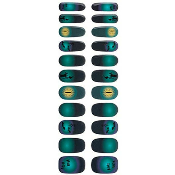 Nails Art Stickers Halloween Nails Strips Full Nails Wrap Semi Cured Nails Polish Strips Nails Art Decoration