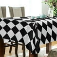 thumbnail image 5 of Yayeee Tablecloths 54" x 72" Rectangle Wrinkle Resistant Party Table Cover, Black and White Geometric, 5 of 8