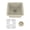 Galaxy Beige, variant on 15" x 15" Quartz Kitchen Sink, Single Bowl Sink, Drop-in Sink, Undermount Sink, Granite Kitchen Sink, Galaxy Beige Kitchen Sink, with Steel Grid and Basket Strainer Lexicon Platinum LP-1515-B