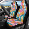 thumbnail image 2 of XYZCANDO Wave Background Floral Car Accessories Waterproof Protective Auto Seat Covers Automobile Seats Car Interior, Easy to Install Thin Truck Sedan, 2 of 10