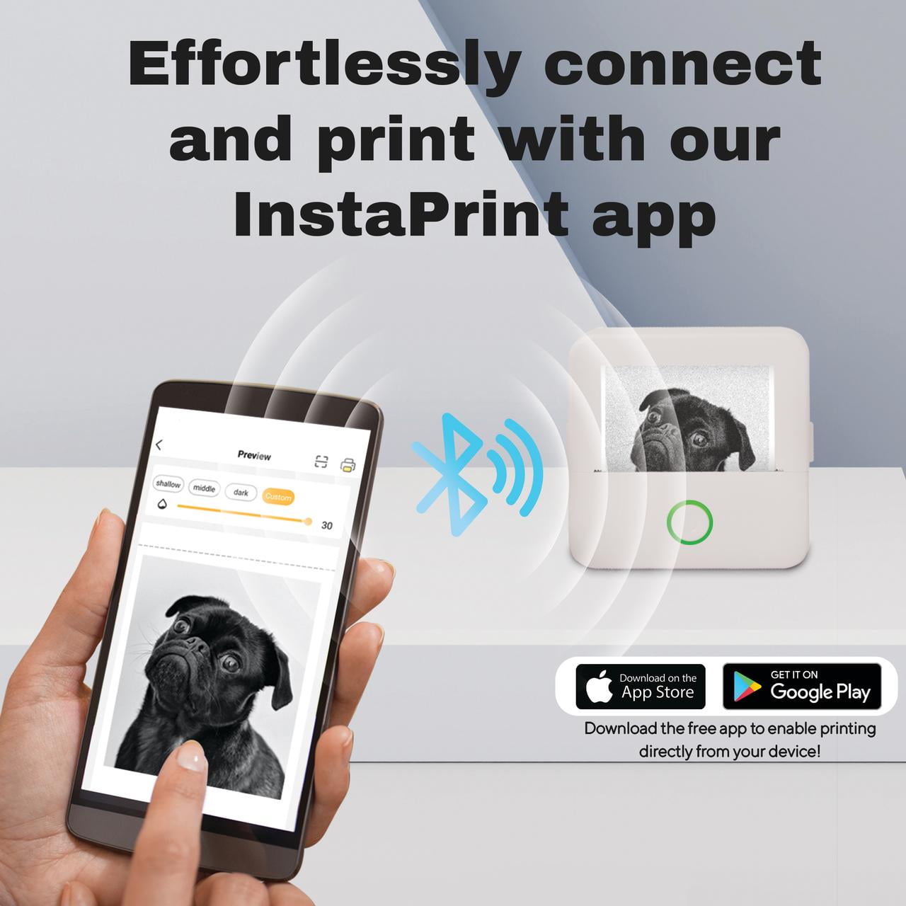 Core Innovations CTP500 Wireless Mini Portable Inkless Thermal Printer & Label Maker + Paper, Android & iOS (White)