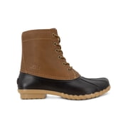 JBU BY JAMBU Mens Brown Mixed Media Cushioned Waterproof Maine Round Toe Block Heel Lace-Up Duck Boots 10 M