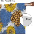 thumbnail image 6 of Sunflower Curtains Bohemia Flower Plant Boho Floral Blackout Window Treatment for Living Room Girls Woman Room Decor Art Printed Window Drapes 42x63in, 6 of 6
