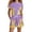 Purple, variant on Gaexia Girls Summer Outfits Size 8 Round Neck Print Shorts Outfits Clothes Casual Sport T-Shirt and Shorts Set Two Piece Set Little Girls