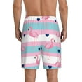 thumbnail image 3 of Naloa Flamingo1 Men's Short Pajama Pants, Lounge Comfort Shorts with Elasticized Waistband and Side Pockets - 4X-Large, 3 of 9