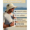 thumbnail image 2 of Sombrero de Sol Tirrinia de Ala Ancha para Pesca, Safari y Senderismo, Color Tan, 2 of 6