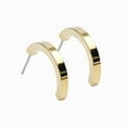 thumbnail image 4 of Blomdahl | Hypoallergenic | Golden Titanium Plain Curved Pendant Earrings | Best Choice For Sensitive Ears, 4 of 5