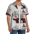thumbnail image 2 of Kdxio Men'S Hawaiian Shirt For Men Short Sleeve Shirt Christmas Snowman With Hat Summer Casual Holiday Beach Button Down T-Shirts, 2 of 5