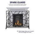 thumbnail image 3 of HOMCOM Single-Panel Metal Fireplace Screen Cover Stainless Steel Spark Guard Art Modern Decoration, Black, 3 of 9