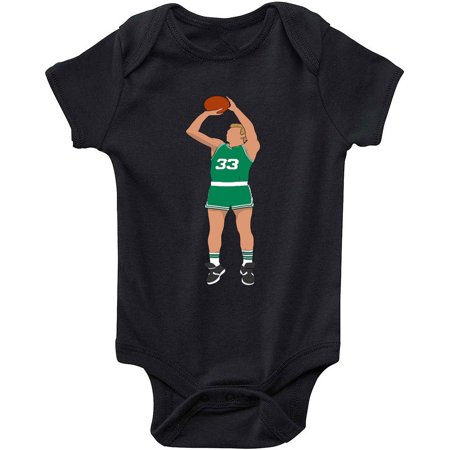 

BLACK Celtics Larry Bird Larry Legend Pic Baby 1 Piece