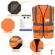 thumbnail image 5 of Chaleco de seguridad A-SAFETY de malla naranja reflectante con bolsillos, 5 of 6