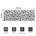 thumbnail image 5 of Black and White Leopard Print Washable Non Slip Indoor Door Mat, Decorative Entry Rug for Entrance, Bedroom, Kitchen, Bathroom, 16"x47", 5 of 6