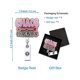 thumbnail image 2 of 1pc Glitter Alphabet Badge Reel Retractable Id Badge Holder For Teachers, Students, Doctors, Nurses, Office Gifts, 2 of 5