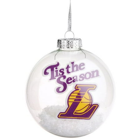 Los Angeles Lakers Tis The Season Glass Ball Ornament Walmart Com