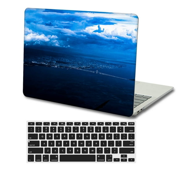 Hard Shell Case for 2016-2018 Release MacBook Pro 15 inch with Touch Bar/Touch ID + Black Keyboard Cover Model: A1707/A1990 (Sky Series 0668)