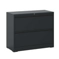 thumbnail image 2 of 2-Drawer Lockable Lateral File Cabinet Black Metal for Legal/Letter/A4/F4 Sizes Home Office, 2 of 19