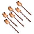 thumbnail image 1 of Cucharas de café Cucharas de acero inoxidable Postre de chocolate colgando mango largo Tamas Copianas Inicio Restaurante Cuchara Accesorios Rose Gold 6 paquetes Yuarrent HA059627-03, 1 of 7