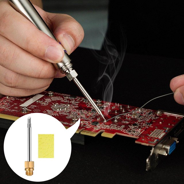 facefd Soldering Iron Tips 8W 510 Interface Heating Mini Tool Parts for Outdoor