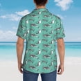 thumbnail image 4 of Xecao Great White Shark Print Hawaiian shirt - A Stylish Short-Sleeve Button-Down for Men, Perfect for Casual Beach and Tropical Outings.,3X-Large, 4 of 7