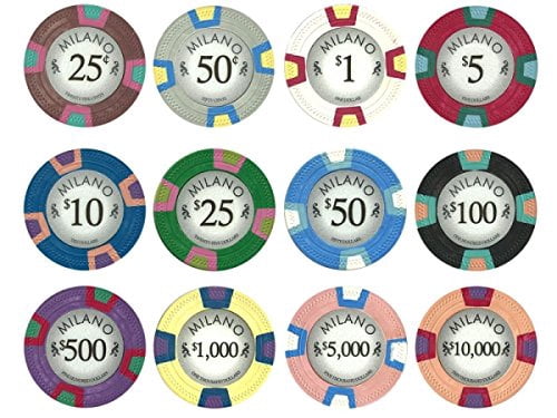 10-gram Premium Milano Clay Poker Chips 