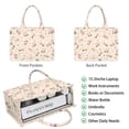 thumbnail image 2 of Large Capacity Tote Bag,Pioneer Flower Floral Print Pattern Handbag Fashion Luxury Tote Bag,15.7"x13"x 5.1" Inches,Laptop Compatible, 2 of 6