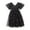Black, variant on Girls' Star Sequin Tulle Dress, Puff Sleeve V-Back Party Gown, Summer Sparkly Princess Dress for Kids,2-3 Years