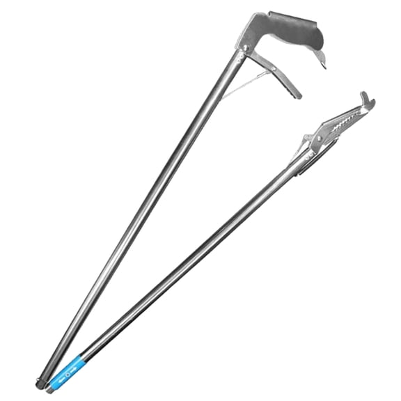 Professional Foldable Snake Tongs with Adjustable Curved Jaw Safety Reptiles Catchers Clamp Garbage Clip Cleaning Tool