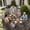 Coffee, variant on SERWALL Outdoor Dining Table, 59" Rectangle HDPE Dining Table with Umbrella Hole, Black