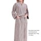 thumbnail image 2 of Sonducket de noche Traje de casa Cinturón Albornoz Verano Con capucha Suavidad atractiva Ropa de dormir sexy Tallas grandes Manga larga Lavable Pijama Gris XL(175-196CM) Sonducket AP019235-09, 2 of 6