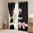 thumbnail image 3 of Manfei Chic Bowtie Blackout Curtains Set of 2 (52x84 Each),Alphabet Letters L Curtain, 3 of 6