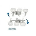 thumbnail image 6 of Halyn 23 in. 3-Light Brushed Nickel Bathroom Vanity Light with Clear Glass Shades, 6 of 8