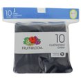 thumbnail image 3 of Fruit of the Loom Everyday Cushion Crew Socks for Women, Black, Sizes 8-12 (10-Pack), 3 of 5