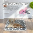 thumbnail image 3 of YUEHAO Pet Supplies Pet Blanket Soft Cute Print Pet Blankets Sleep Mat Pad For Dogs And Cats Grey, 3 of 3