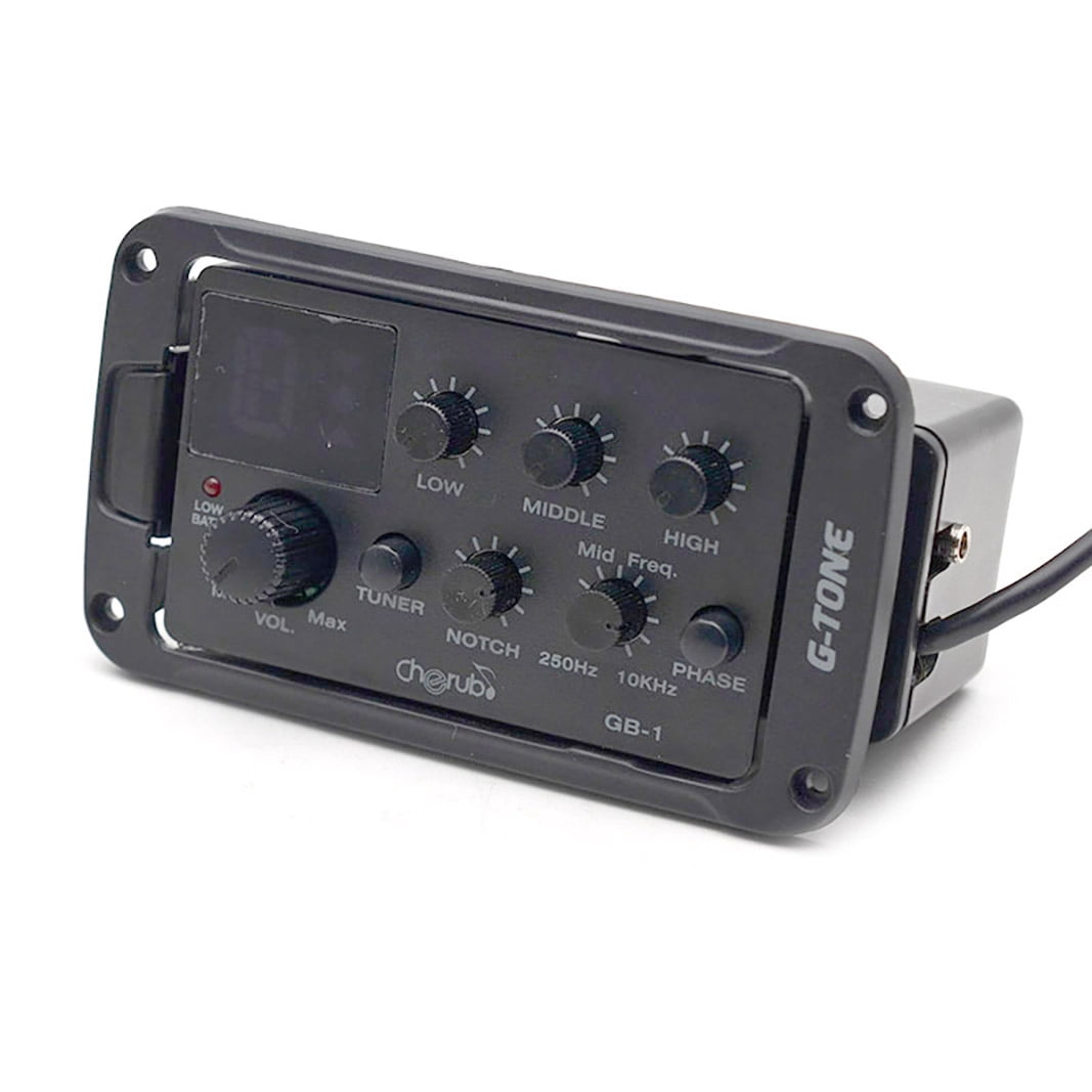GB-1 Acoustic Guitar Preamp Guitar Equalizer 3-Band EQ Equalizer with Piezo Pickups