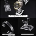 thumbnail image 3 of FacoFaco 10 Pcs Plastic Watch Display Stand Holder, 4 Inch/3.5 Inch, Clear, 3 of 7