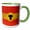 Green/White, variant on 3drose, Year of the Ox Chinese Zodiac in Cultural Red and Gold Hues, 11oz Two-tone Red Mug