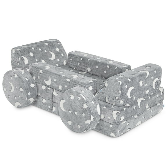 Evolur Lunox Kids Sofa, Grey