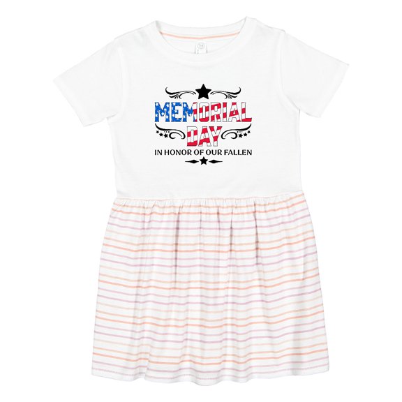 Inktastic Memorial Day in Honor of Our Fallen Girls Toddler Dress