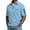 Light Blue, variant on Domzest Mens Polo Shirt Big and Tall Quarter Zip Lapel Collar Short Sleeve T Shirt 2026 Casual Stylish Grid Textured Golf Shirt Khaki 3XL