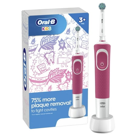 Oral-B Kids Electric Toothbrush with Sensitive Brush Head and Timer, for Children 3 