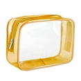 thumbnail image 4 of Bolsa de almacenamiento de PVC para viajes, ligera, organizadora, multiusos, para mujeres y hombres. Amarillo, 4 of 9