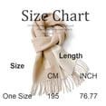 thumbnail image 3 of Womens Double Sided Scarf with Tassels, Soft Warm Winter Scarf for Cold Weather, 3 of 8