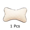 thumbnail image 2 of Reposacabezas Imitación Vino Tinto para Coche Reposacabezas para Coche Suministros Interiores para Las Estaciones Almohada para El Cuello Cuero PU para Coche (Beige), 2 of 8