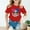 Red, variant on Aihuaihua Girl's Graphic Tees Crew Neck Short Sleeve Cute Summer Tops Multicolor Print T Shirts Black,7-8 Years
