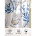 thumbnail image 6 of Sheer Curtains 63 Inch Length 2 Panels Set for Bedroom, Coastal Coral Semi Sheer Curtains for Windows, Starfish Shell Ocean Marine Life Blue Voile Window Treatments Rod Pocket Curtain, 6 of 7