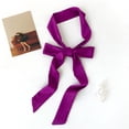 thumbnail image 4 of Cinturón de vestir de doble capa, angosto y alargado, para mujer, de imitación de seda, para pañuelos, cintas para el pelo, cintas para bolsos, cintas para sombreros de mujer, 4 of 5