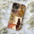thumbnail image 5 of Autumn Black Cat Tarot Phone Case, Vintage Fall Leaves & Dancing Kittens Collage Cover for iPhone 17 16 15 14 13 12 11 Pro Max Plus Mini, 5 of 6